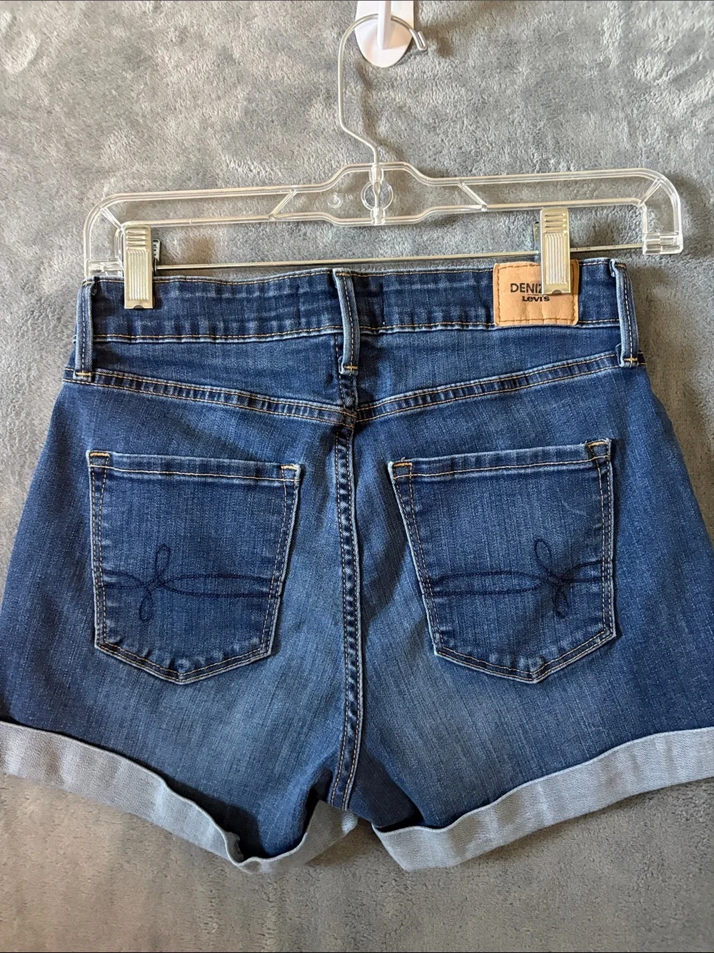 Denizen from Levi's Dark Blue Roll-Cuff Denim Shorts